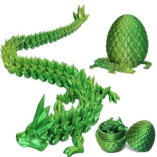 3D Printed Dragon in Egg Gedrucktes Drachenei Geheimnisvolle Drachen Spielzeug Beweglicher Drachen Figuren Überraschung Easter Dracheneier Ostern Dekorierte für Autos Büros Häuser Aquarien Wohnkultur von VidFair