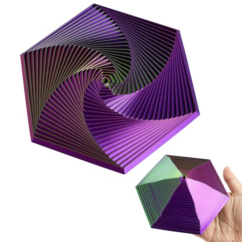 12.5CM Fractal Fidget Hexagon, 3D-Druck Hexagon Cube Fidget Gear Spielzeug 2024 Neu Hexagon Spiral Spielzeug Super Hexagon Fidget Toy, Sensorik Spielzeug für Kids Adults Angst Stresslinderung von Vidacharmy