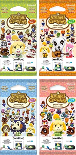 Nintendo Animal Crossing Amiibo-Karten – Serie 1–4 – 4er-Pack – insgesamt 12 Karten von Video Game