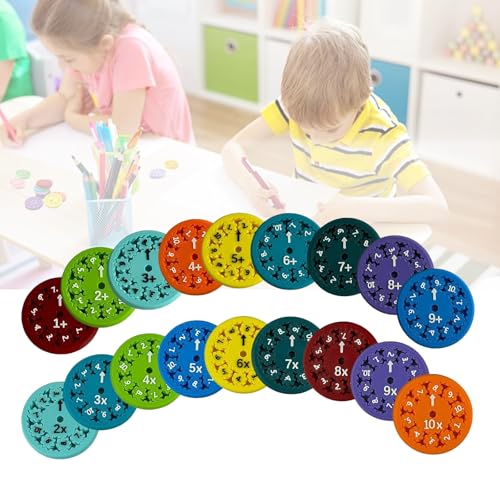 Viechoes Mathe Fidgets Spinners,18 Stücks Zahlen Fidget Spinner Spielzeug,Stressabbau Lernspielzeug,Mathe-Lernspiele zappelspielzeug,Lernspielzeug Fidgetspinner für Kinder im Alter von 5–15 Jahren von Viechoes