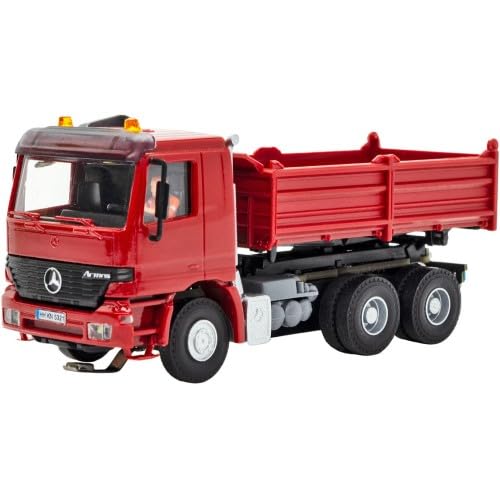 8014 MB ACTROS 3-achs Muldenkipper m.Rundumleuchten, rot, Basis, Funktionsmodel von Viessmann