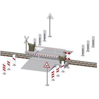 VIESSMANN 5104 H0 Bahnschranke mit Behang, vollautomatisch von Viessmann