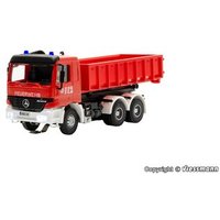 VIESSMANN 8050 H0 Feuerwehr MB ACTROS 3-achs mit Abrollcontainer und Rundumleuchten, Basis, Funktionsmodell von Viessmann