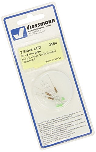 Viessmann 3554 - 3 Stück LED`s grün, 1,8 mm von Viessmann