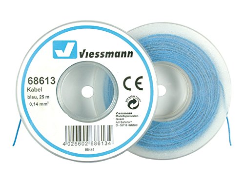 Viessmann 68613 Kabelring, Litze, 25m, 0,14 mm², blau von Viessmann