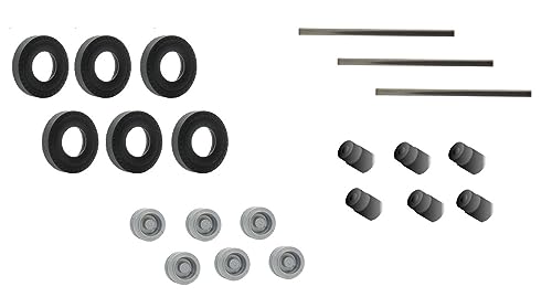 Viessmann 8422 Nachrüst-Set Gummireifen für kibri Anhänger und Auflieger, Einfachbereifung von Viessmann