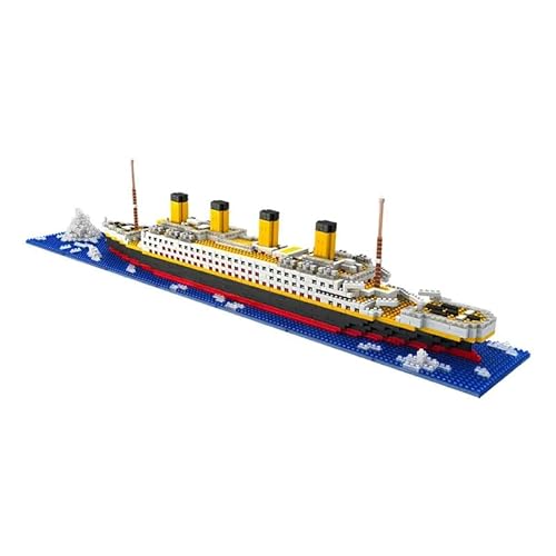 Vigoexpress Titanic Klemmbausteine (8×11,5×56 cm) | 1860 Bausteine | Hochwertiges Titanic Modell für Kinder ab 8 Jahren & Erwachsene | TITANICBLOCKS von Vigoexpress