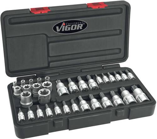 Vigor Steckschlüssel-Bit-Einsatz-Set 1/4  (6.3 mm) 34teilig V1781 von Vigor