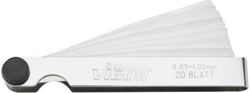 Vigor V1714 Fühlerlehre 0.05 - 1mm Anzahl Blätter: 20 DIN 2275 von Vigor