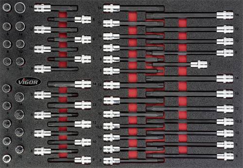 Vigor V4729 Schraubendrehereinsatz-Set V4729 von Vigor