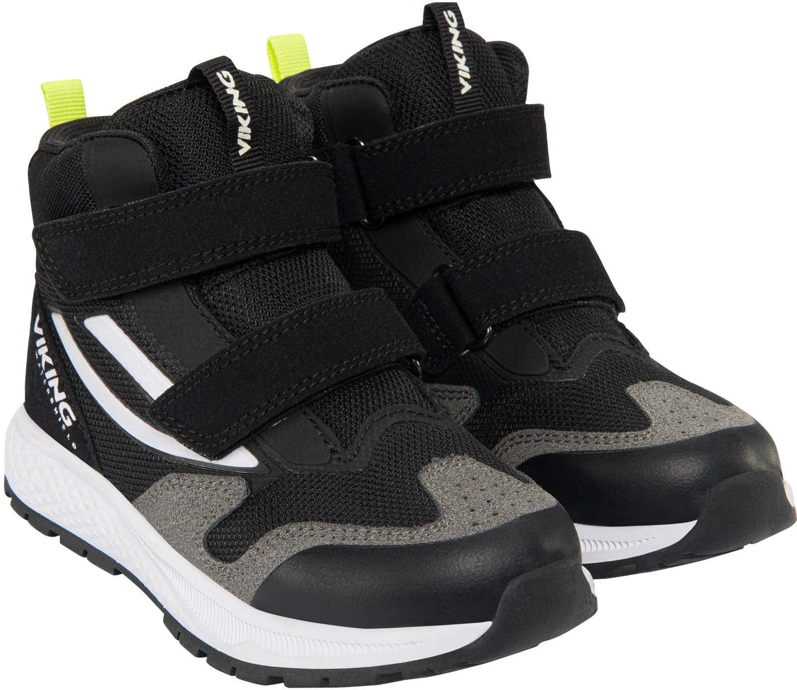 Viking Century Mid WP 2V Kinder Sneaker, Black/Lime, 30, Kinderschuhe von Viking