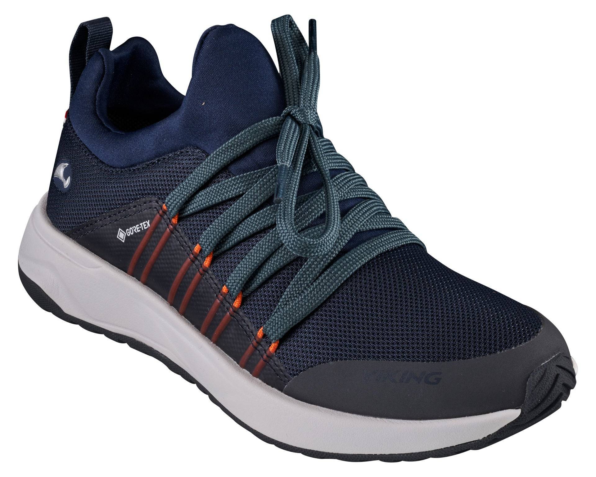 Viking Engenes GTX Kinder Sneakers, Navy/Orange, 36, Kinderschuhe von Viking