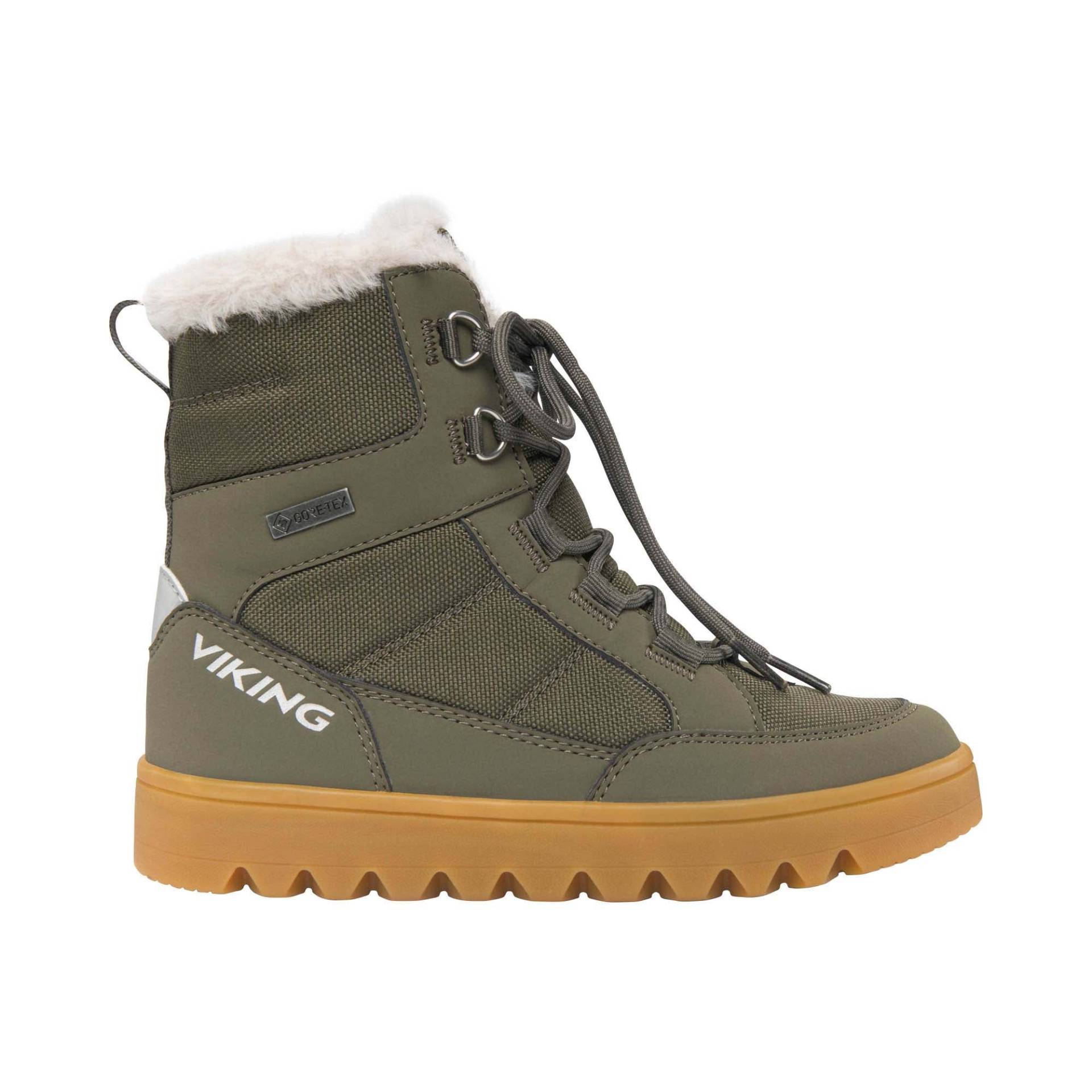 Viking Fleek Zip GTX Winterstiefel, Pine/Olive, 31 von Viking