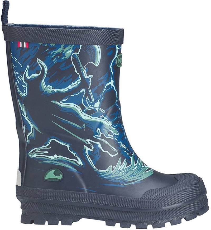 Viking Jolly Print Gummistiefel, Navy/Bluegreen, 34, Kindergummistiefel, Kinderstiefel, Gummistiefel kinder, Kids - Bester im Test von Viking