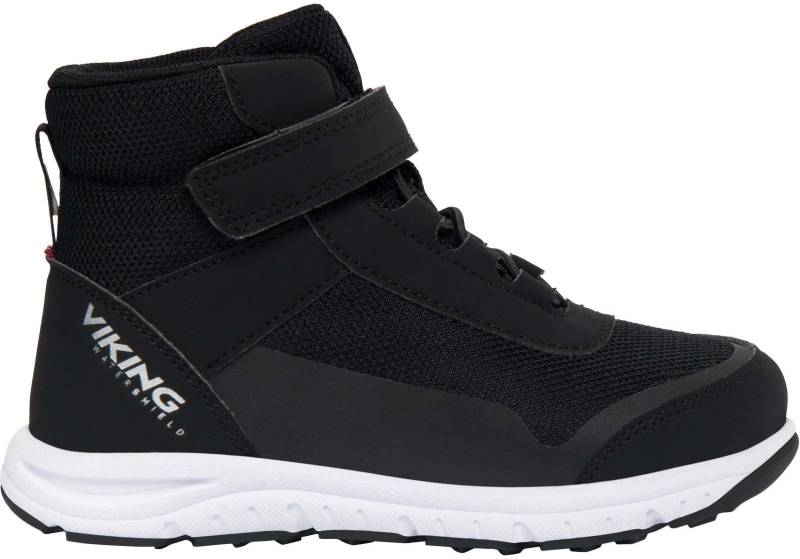 Viking Knapper Reflex Mid WP 1V Kinder Sneaker, Black, 23, Kinderschuhe von Viking