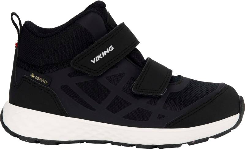 Viking Veme Reflex 2V Mid GTX Kinder Sneaker, Black/White, 22, Kinderschuhe von Viking