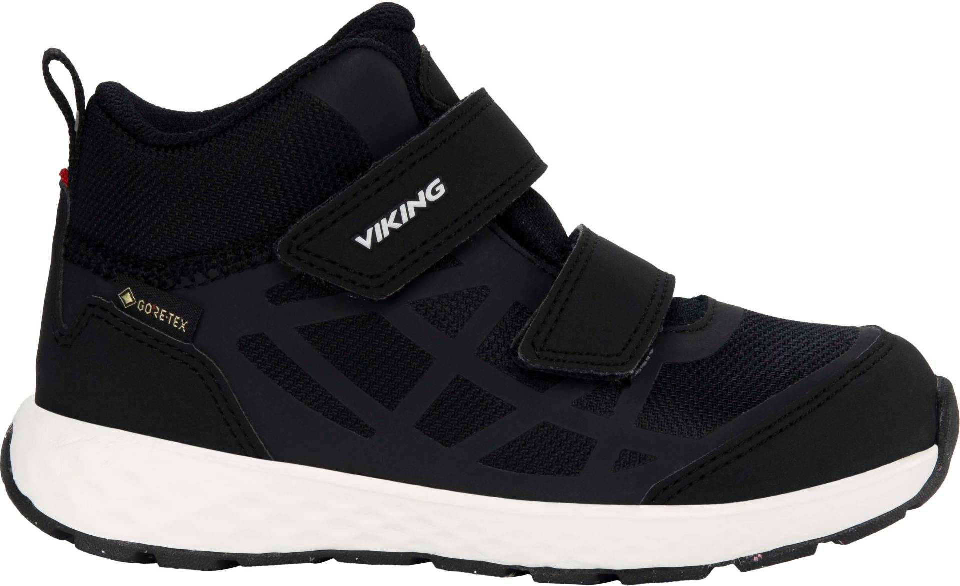 Viking Veme Reflex 2V Mid GTX Kinder Sneaker, Black/White, 25, Kinderschuhe von Viking