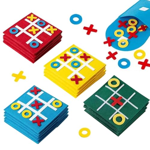 14 Stück Tic Tac Toe, Vier Farben Filz Tic Tac Mini, Bunt Tic Tac Town Spiel, Würfelpuzzle für Geburtstag, Kindertag, Zuhauser, Schule, Party 14 Stück Tic Tac Toe, Vier Farben Filz Tic Tac Mini, Bunt Tic Tac Town Spiel, Würfelpuzzle für Geburtstag, Kindertag, Zuhauser, Schule, Party von Vikrami lighting