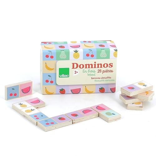 VILAC - Dominos wendbar Obst / Gemüse – Sarah Betz – Spielzeug für Kleinkinder – 28 Dominos aus Holz – Lernspiele für Kinder aus Holz – Spielzeug für Kinder ab 2 Jahren – 7120 VILAC - Dominos wendbar Obst / Gemüse – Sarah Betz – Spielzeug für Kleinkinder – 28 Dominos aus Holz – Lernspiele für Kinder aus Holz – Spielzeug für Kinder ab 2 Jahren – 7120 von Vilac