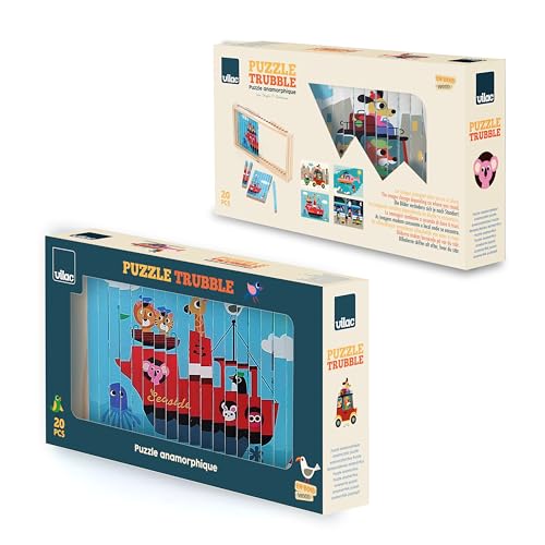 VILAC Puzzle Trubble Les transports – Ingela P.Arrhenius – Puzzles – 1 Ständer aus Holz + 20 Holzstäbchen auf Allen 4 Seiten illustriert – Holzspiele – ab 5 Jahren – 7639 VILAC Puzzle Trubble Les transports – Ingela P.Arrhenius – Puzzles – 1 Ständer aus Holz + 20 Holzstäbchen auf Allen 4 Seiten illustriert – Holzspiele – ab 5 Jahren – 7639 von Vilac