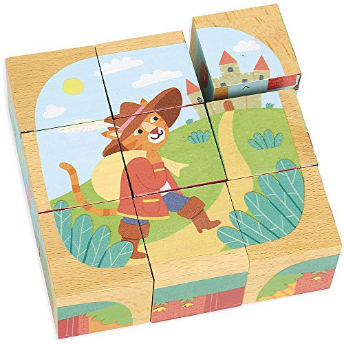 Vilac- Cubes aus Holz, Les Contes, 2407, Mehrfarbig von Vilac