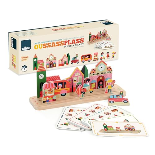 Vilac - Oussassplass Die Stadt – Ingela P. Arrhenius – 9 Teile aus Holz + 60 Spielkarten mit skalierbaren Schwierigkeitsstufen – Lernspiele für Kinder aus Holz – ab 3 Jahren – 7627 Vilac - Oussassplass Die Stadt – Ingela P. Arrhenius – 9 Teile aus Holz + 60 Spielkarten mit skalierbaren Schwierigkeitsstufen – Lernspiele für Kinder aus Holz – ab 3 Jahren – 7627 von Vilac