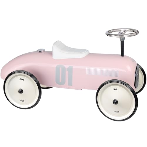 Vilac VIL1127 Porteur Voiture Vintage Ride On Toy Car Metall Ca Flugzeuge, Rosa (Rose Tendre), M von Vilac