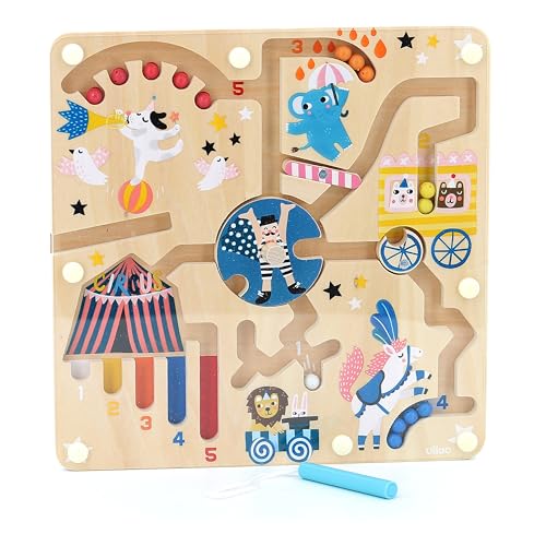 Vilac VIL8522 8522 Michelle Carlslund Magnet-Labyrinth – ab 2 Jahren, Circus, 1 EA von Vilac