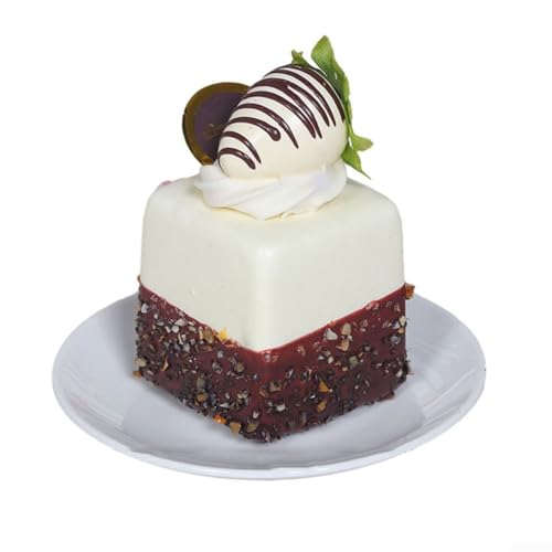 Lebensechtes simuliertes Brotmodell, Erdbeer-Obstkuchendekoration, gefälschter Snack Dessert (1) von Vilgftyiet