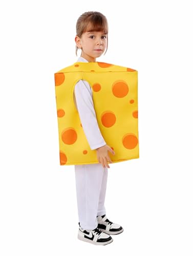 Vimlo Halloween Frühstück Essen Kostüm Kinder Junge Mädchen Lustige Pizza Overall Halloween Cosplay Party Schule Show Kleidung(Cheese,M) von Vimlo