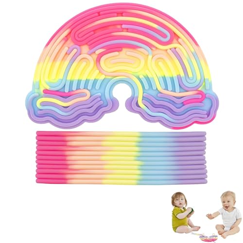 12 Stück Sensomotorisches Spielzeug Set, Adhs Spielzeug, Sensorik Activity Board Silikon, Reisespielzeug Ab 2 Jahre mit Zubehör Schnüren Regenbogen Spielzeuge für Hand-Augen-Koordination Stressabbau 12 Stück Sensomotorisches Spielzeug Set, Adhs Spielzeug, Sensorik Activity Board Silikon, Reisespielzeug Ab 2 Jahre mit Zubehör Schnüren Regenbogen Spielzeuge für Hand-Augen-Koordination Stressabbau von Vimmvid