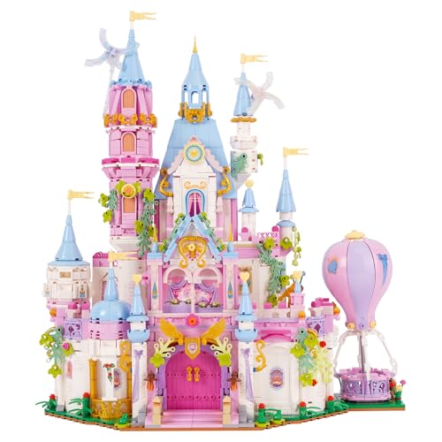 Vinbosion Bausteine Set Mädchen Prinzessin Schloss Bauspielzeug Traumhaus Bausteine Kit Geschenk für Weihnachten Geburtstag Neujahr von Vinbosion