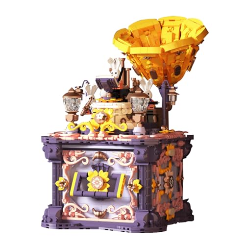 Vinbosion Musik Bauspielzeug,Phonograph mit Haseninterpreten Bauklötze Bausatz,Kreatives Blocks Spielzeug Modell Geschenk für Weihnachten,Neujahr(1617PCS) von Vinbosion