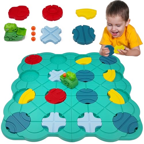 Logischer Straßenbauer für Kinder, Logische Straße Builder Puzzle Kinderspielzeug Brettspiele Logischer Straßenbauer Großes Brett Labyrinth Puzzle-Spiele Multiplayer Geschenke für Kinder ab 3-8 Jahre von VingaHouse