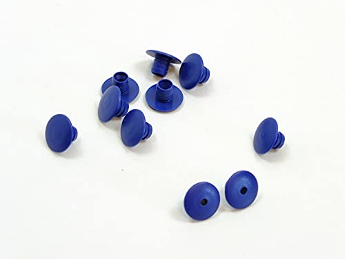 Vinkelau Verbindungsstecker 'Snips' 10er Set (8 Stück ohne Bohrung und 2 Stück mit Bohrung) / Ersatzsnips / Werden zur Befestigung der Acrylscheiben für Großspiele benötigt / Farbe: blau von Vinkelau