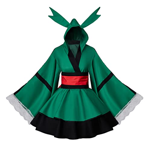 Boku No Hero Academia Kimono Kleid Outfit Midoriya Izuku Kostüm Katsuki Cosplay Froppy Kostüm für Damen von VintageCos