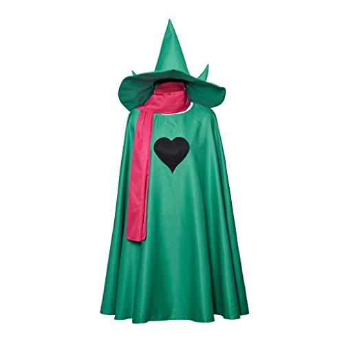 Deltarune Ralsei Cosplay Hoodie Umhang mit Mütze und Schal Outfit Halloween Dress Up für Erwachsene von VintageCos