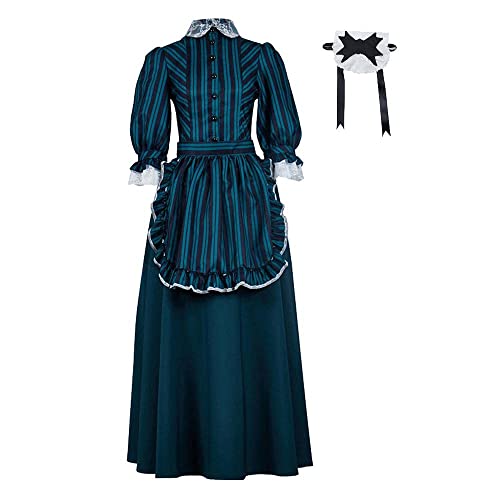 Haunted Mansion Kostüm Dienstmädchen Schürze Kleid Butler Castmember Kostüm Geist Halloween Outfits von VintageCos