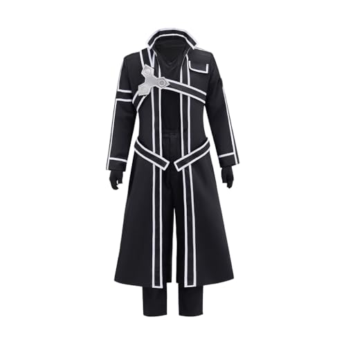 VintageCos Kirito Kirigaya Kazuto Cosplay Kostüm SAO Kampfanzug Schwarze Uniform Outfits für Herren Halloween, Schwarz, L VintageCos Kirito Kirigaya Kazuto Cosplay Kostüm SAO Kampfanzug Schwarze Uniform Outfits für Herren Halloween, Schwarz, L von VintageCos