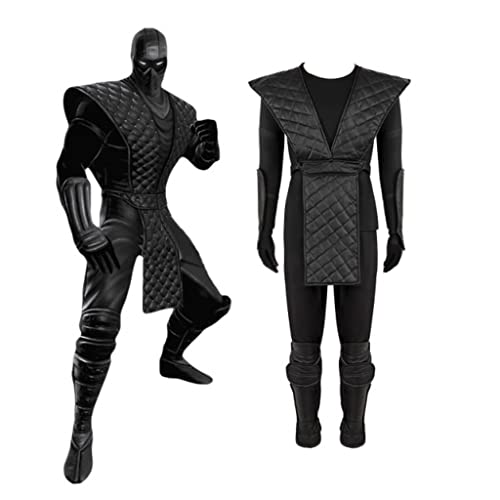 VintageCos Mortal Cosplay Kombat Noob Saibot Kostüm Schwarz Outfit Samurai Kampf Kostüm Anzug für Herren von VintageCos