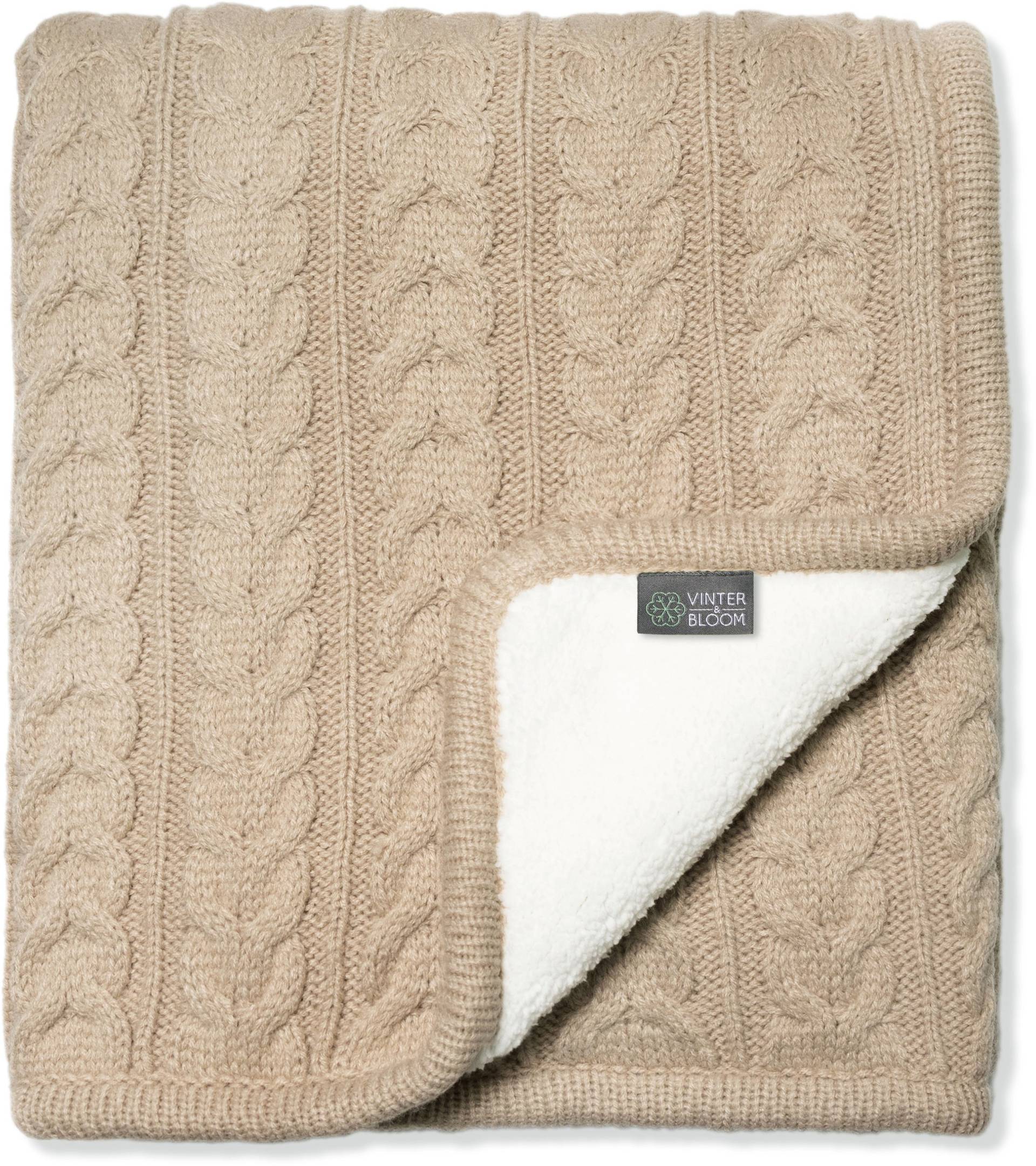 Vinter &  Bloom Decke Cuddly, Sand Beige von Vinter & Bloom