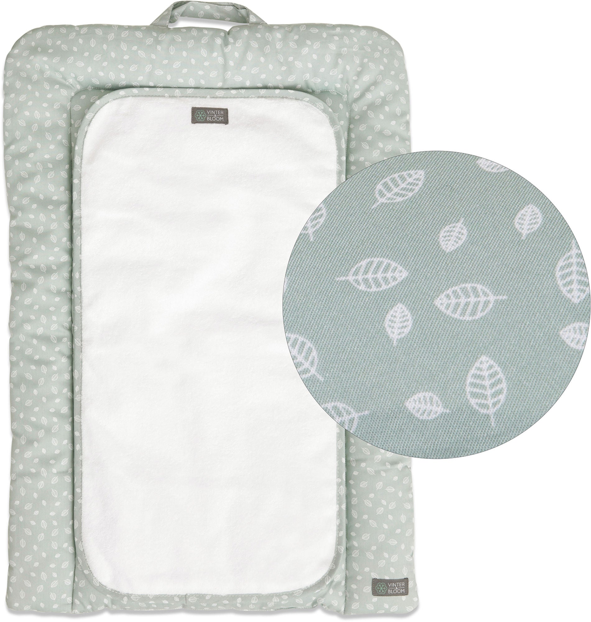 Vinter &  Bloom Nordic Leaf Wickelunterlage, Mild Green von Vinter & Bloom