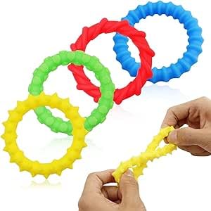 4 Stück Annoyance Toys Sensory Bracelet, Armband Annoyance Stress Reduction Toys, Sensory Annoyance Anti-Stress Spielzeug für Kinder Jungen und Mädchen Stress und Angst Relief, ADHD von Viojrlly