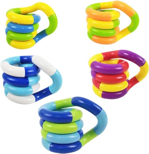 5 Stück Fidget Twisting Hand Spielzeug, Fidget Spielzeug Stress reduzieren Twisting Spielzeug, Hand-Auge-Koordination Spielzeug, Wickeln Spielzeug Stressabbau, wirksame Angst lindern Spielzeug von Viojrlly