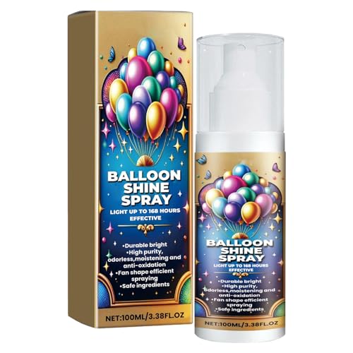 100 ml Ballon-Aufhellungsspray | 100 ml glänzendes Ballonspray, hochglänzendes Ballonspray für ein elegantes Hochglanz-Finish in wenigen Minuten,glänzendes Ballonspray,damit Ballons glänzen und länger von Virtcooy