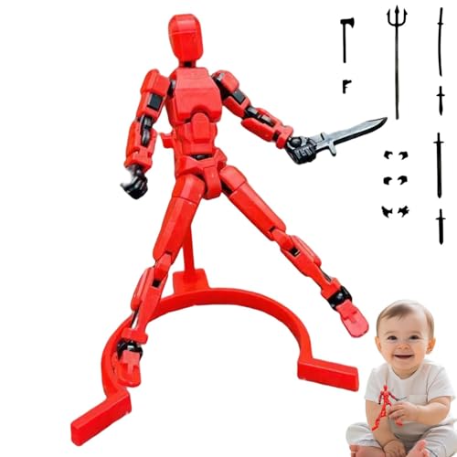 3D-gedruckte Actionfigur, Roboter-Actionfigur, Beweglicher Desktop-Roboter für den 3D-Druck, Sammlerstücke, Schreibtisch-Dekoration, Spielzeug-Set, Ostereier, Korbfüller für Kinder, Jungen, Mädchen, G von Virtcooy