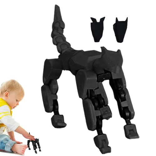 Actionfigur 3D-Druck Beweglicher mehrgelenkiger Shapeshift-Roboterhund | Glücklicher Puppenhund, bewegliches Spielzeug mit mehreren Gelenken, beweglicher Roboterhund mit mehreren Gelenken für Desktop von Virtcooy