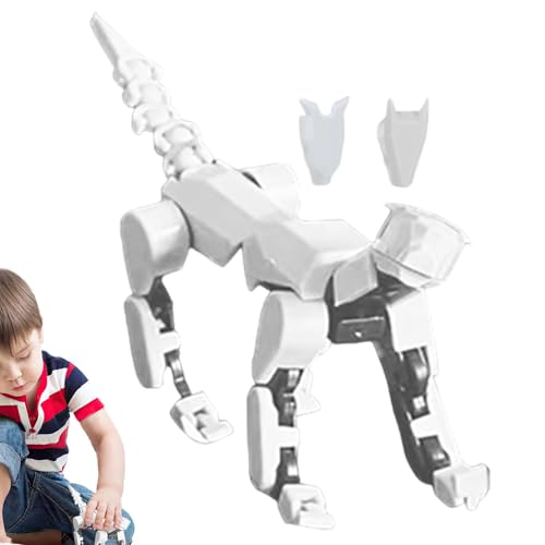 Actionfigur 3D-Druck Beweglicher mehrgelenkiger Shapeshift-Roboterhund | Glücklicher Puppenhund, bewegliches Spielzeug mit mehreren Gelenken, beweglicher Roboterhund mit mehreren Gelenken für Desktop von Virtcooy