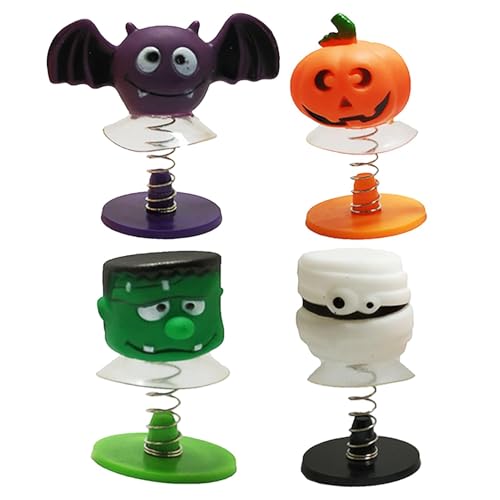 Virtcooy 4 Stück Halloween springende Popper-Spielzeuge Fledermaus-Frühlingswerfer | Halloween Jumping Popper Frühlingsspielzeug, Halloween Bounce Launchers Dekoration für Kinder Mädchen Halloween von Virtcooy