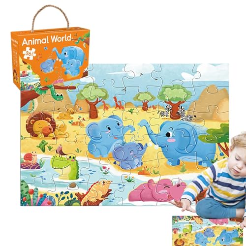 Virtcooy Dinosaurier-Puzzles für Kinder, Puzzle-Spiel, 36-teilige kreative lustige Bodenpuzzles, Vorschulpädagogische Puzzles, Spielzeug für Kinder, Mädchen, Kleinkinder für Zuhause, Schule, Outdoor von Virtcooy